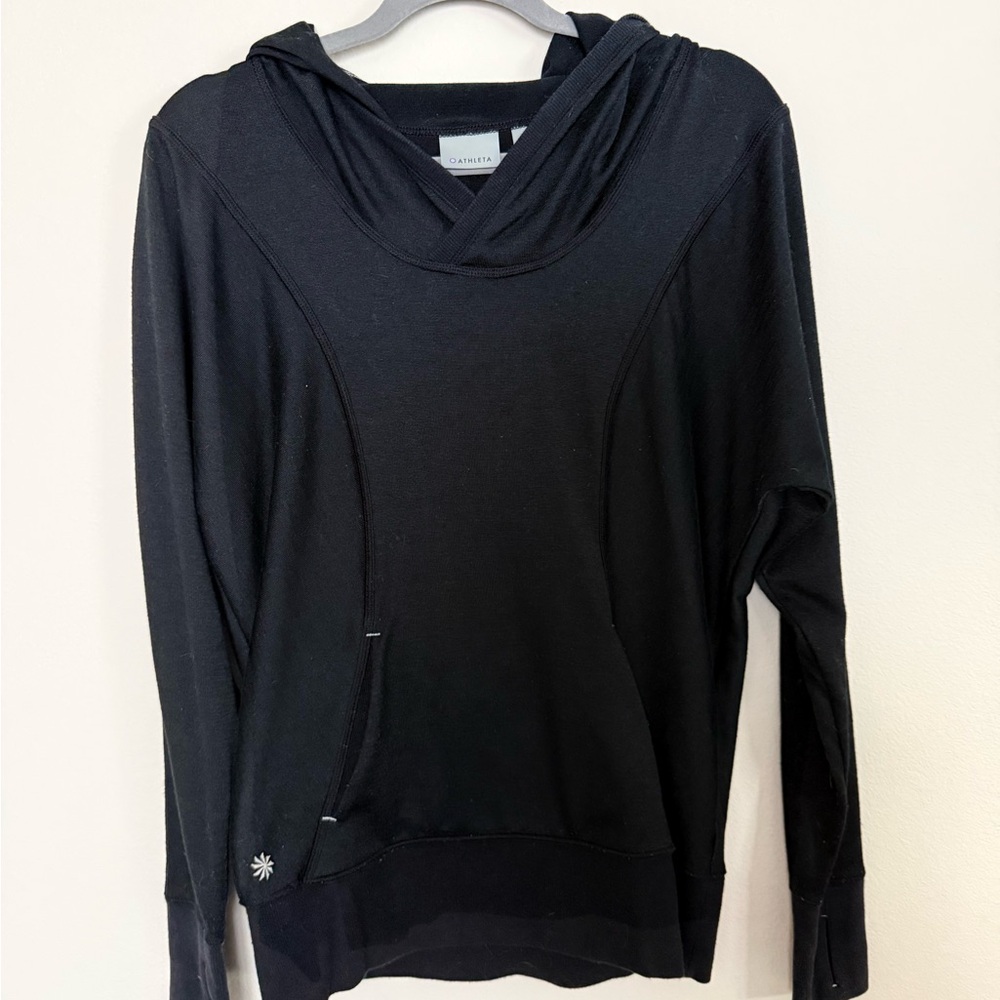 Athleta Women’s Black Hooded Sweatshirt M